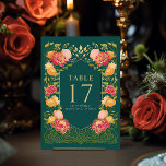 Numeração De Mesa Casamento de Jardim Encantado de Fantasia Verde<br><div class="desc">Celebrar com esta design de Casamento de Jardim Encantado Fantasia. Essa design é perfeita para casais que buscam uma estética moderna e caprichosa. A design na parte de trás do convite NÃO é uma folha de ouro real. Os itens são impressos exatamente como aparecem na tela quando você adiciona ao...</div>