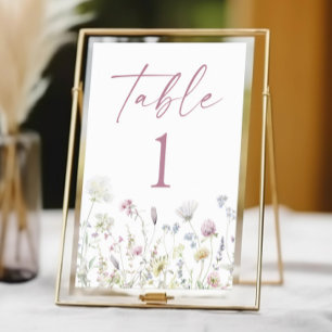 Numeração De Mesa Casamento de Jardim Floral com Flores Silvestres