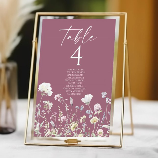 Numeração De Mesa Casamento de Jardim Floral com Flores Silvestres (Criador carregado)