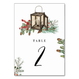 Numeração De Mesa Casamento de Lanterna com Pinheiros Russos de Inve