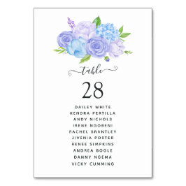 Numeração De Mesa Casamento de Lavandas Azul e Luz