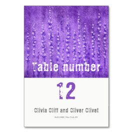 Numeração De Mesa Casamento de Lilac Lupines