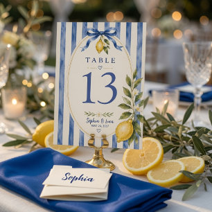 Numeração De Mesa Casamento de Limão Italiano 