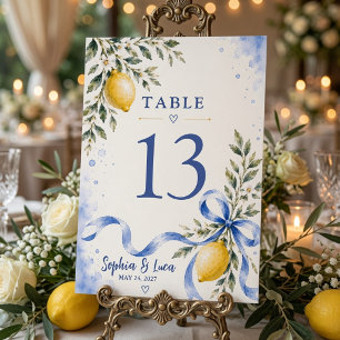 Numeração De Mesa Casamento de Limão Italiano de Luxo