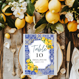 Numeração De Mesa Casamento de Limão Mediterrâneo