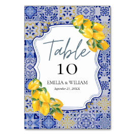 Numeração De Mesa Casamento de limão mediterrânico