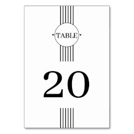 Numeração De Mesa Casamento de listras brancas e pretas e armações r