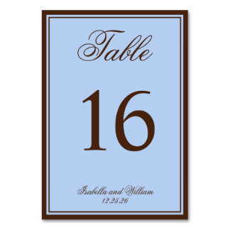 Numeração De Mesa Casamento de Luxo Antigo Azul e Marrom
