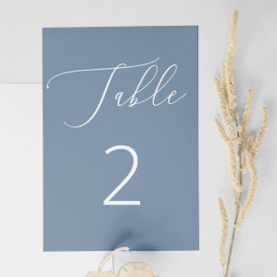 Numeração De Mesa Casamento de Manuscrito Azul com Derrame Náutico C