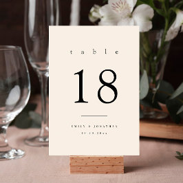 Numeração De Mesa Casamento de marfim elegante clássico