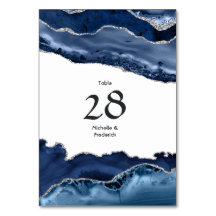 Casamento de marinho e Prata Agate