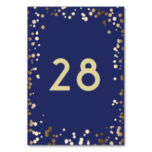 Numeração De Mesa Casamento de Marinhos Elegante de Confetti Dourado