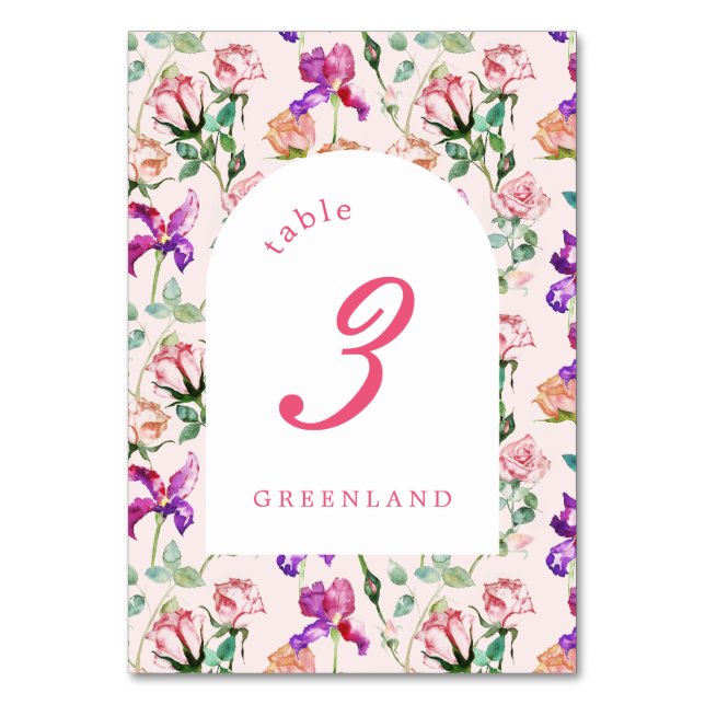 Numeração De Mesa Casamento de Maximalismo Botânico Selvagem (Frente)