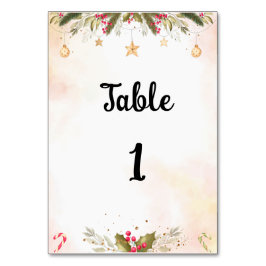 Numeração De Mesa Casamento de Natal de Script de Número de Tabela