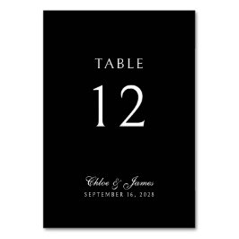 Numeração De Mesa Casamento de Nomes Negros Formais Clássicos Elegan