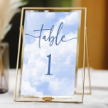 Numeração De Mesa Casamento de Nuvens Brancas Azuis<br><div class="desc">Este é um Número de Mesa de Casamento de Nuvens Brancas Azuis!</div>