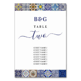 Numeração De Mesa Casamento de Padrão de Azulejos Portugueses do Med