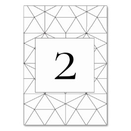 Numeração De Mesa Casamento de Padrão Geométrico Elegante