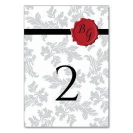 Numeração De Mesa Casamento de Padrões Elegantes e Selagem de Cera