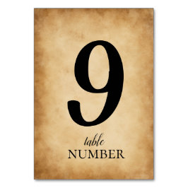 Numeração De Mesa Casamento de Papel Antigo com Vintage em Script El