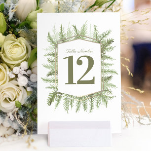 Numeração De Mesa Casamento de pintura verde-esverdeada