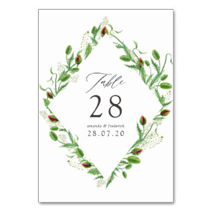 Numeração De Mesa Casamento de Poppias Rosa-d'Água