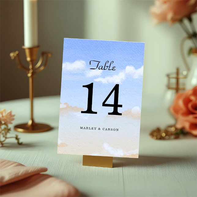 Numeração De Mesa Casamento de Praia Blue Sky Summer (Criador carregado)