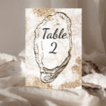 Numeração De Mesa Casamento de Praia Mínima Moderna de Ostras de Aqu<br><div class="desc">Lindos números de mesa para seu casamento na praia ou assado de ostra! Os sotaques de aquarela dão a estes uma elegância de praia elegante. Localizar itens correspondentes no meu compro.</div>