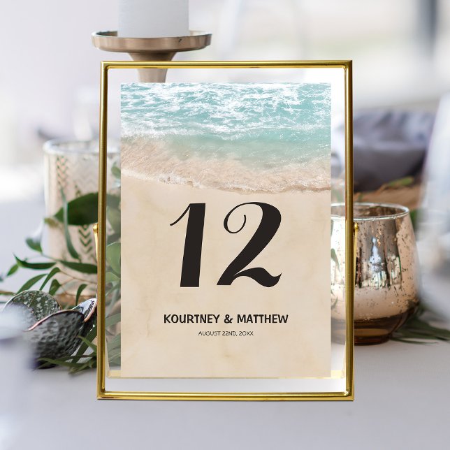 Numeração De Mesa Casamento de praia tropical (Criador carregado)