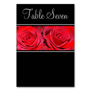Numeração De Mesa Casamento de Prata Negra rosa vermelha
