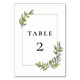 Numeração De Mesa Casamento de ramos de oliveira