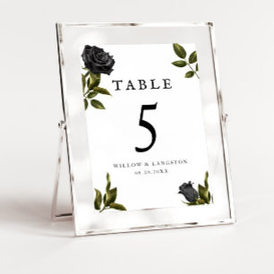 Numeração De Mesa Casamento de Rosa de Halloween gótico