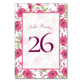 Numeração De Mesa Casamento de Rosa Rosa Brilhante