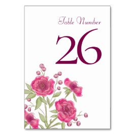Numeração De Mesa Casamento de Rosa Rosa Brilhante