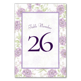Numeração De Mesa Casamento de Rosa Roxa Lavanda