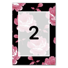 Numeração De Mesa Casamento de Rosas Elegante Rosa Vintage