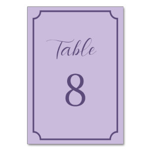 Numeração De Mesa Casamento de Script Lilac e Lavanda