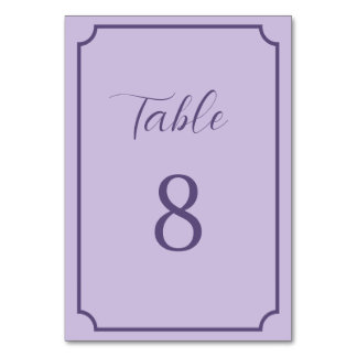 Numeração De Mesa Casamento de Script Lilac e Lavanda