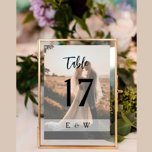 Numeração De Mesa Casamento de sobreposição de Fotos Moderno Minimal