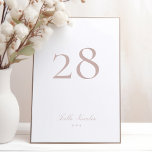 Numeração De Mesa Casamento de Taupe Rosa Clássico com Caligrafia<br><div class="desc">Este Design faz parte de uma coleção; Entre em contato comigo se precisar de ajuda para encontrar designs ou produtos correspondentes; também disponível em cores alternativas</div>