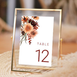Numeração De Mesa Casamento de Terracotta Boho: Verão e outono