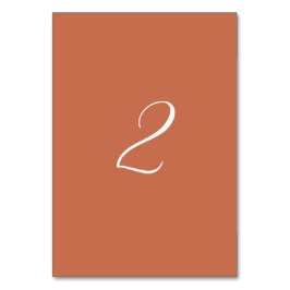 Numeração De Mesa Casamento de Terracotta Elegant Script Calliografi