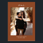 Numeração De Mesa Casamento de Terracotta Minimalista<br><div class="desc">Número da Tabela de Casamento de Terracotta Minimalista</div>