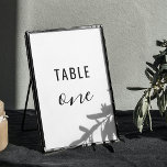 Numeração De Mesa Casamento de tipografia minimalista e simples mode<br><div class="desc">Número da mesa de casamento de tipografia simples,  preto e branco. Adequado para o tema do casamento moderno minimalista. Entre em contato comigo se precisar de itens adicionais.</div>