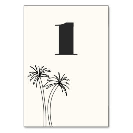 Numeração De Mesa Casamento de Trópicos Minimalista