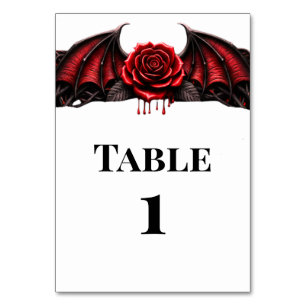 Numeração De Mesa Casamento de Vampiro Gótico de Noite Eterna Romanc