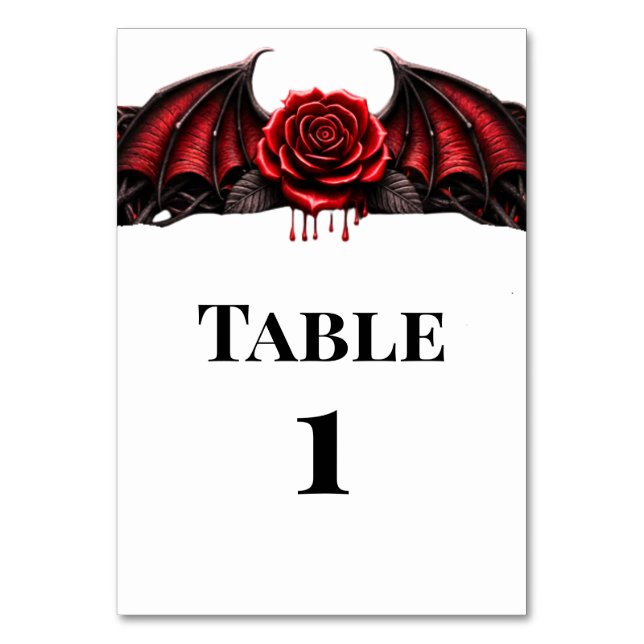 Numeração De Mesa Casamento de Vampiro Gótico de Noite Eterna Romanc (Frente)