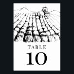 Numeração De Mesa Casamento de vinhas de vinhas<br><div class="desc">Simples cartão de recepção de casamento de vinhedo de vinhedo,  com terra moderna.</div>