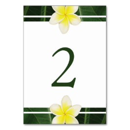 Numeração De Mesa Casamento de Yellow Frangipani Plumeria