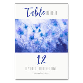 Numeração De Mesa Casamento do Jardim Azul de inverno